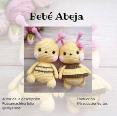Patrón Amigurumi Abeja Bebés: Cabeza, Cuerpo y Alas