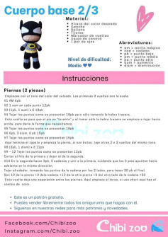 Patrón Amigurumi Batman Completo: Cabeza, Cuerpo y Piernas