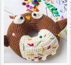 Patrón Amigurumi Búho Donut Gratis: Guía paso a paso con materiales y abreviaturas