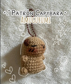 Patrón Amigurumi Capybara Llavero