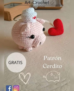 Patrón Amigurumi Cerdito Gratis