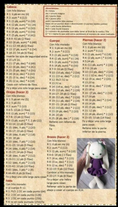 Patrón Amigurumi Conejita de Crochet con Falda Morada