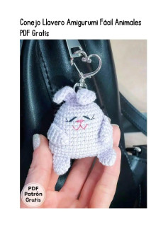 Patron Amigurumi Conejo Llavero Fácil PDF Gratis