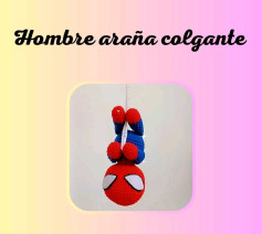 Patrón Amigurumi Hombre Araña Colgante Rojo y Azul