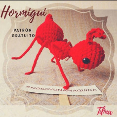 Patrón Amigurumi Hormigui Rojo Gratuito por Tilina Artesana