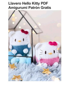 Patrón Amigurumi Llavero Hello Kitty PDF Gratis