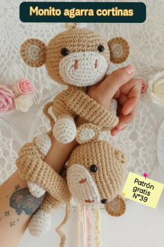 Patrón Amigurumi Mono Agarracortinas - Tutorial Completo