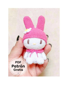 Patron Amigurumi My Melody Conejita Rosa y Blanca PDF Gratis Paso a Paso