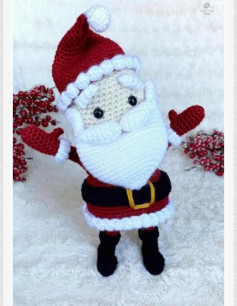 Patrón Amigurumi Papá Noel Gratis: Búp bê ông già Noel móc len với hướng dẫn chi tiết