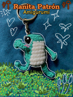Patrón Amigurumi Ranita Verde con Panza Blanca