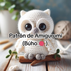 Patron de Amigurumi Búho Blanco con Lana Alize Softy