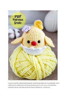 Patrón de Amigurumi Gratis: Pollito de Pascua en Huevo