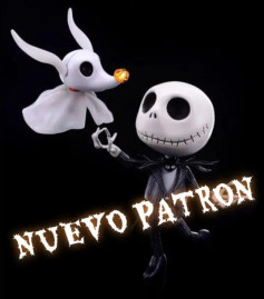 Patrón de Amigurumi Zero el Fantasma de La Noche de los Muertos Vivientes