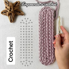 Patrón de cartuchera rectangular a crochet