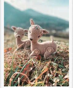 Patrón de crochet amigurumi para hacer el ciervo 'Ahu' con hilo Alize Alpaca