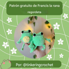 Patron de crochet: Francis la rana regordeta verde