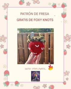 Patrón de Fresa Gratis de Foxy Knots - Crochet Amigurumi