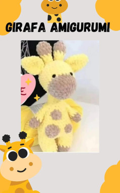Patrón de gacela amigurumi tejido a crochet, amarilla con manchas marrones