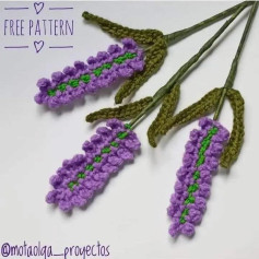 Patrón de ganchillo Flor Lavanda