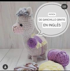 Patrón de ganchillo gratis para alpacita amigurumi con instrucciones
