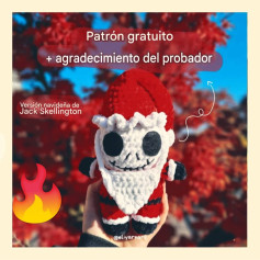 Patrón de Jack Skellington Navideño en Crochet