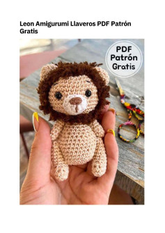 Patrón de León Amigurumi Llavero PDF Gratis
