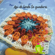 Patrón de Manta Granny Square con Chart y Tutorial Paso a Paso