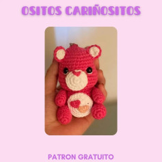 Patrón de osito fucsia amigurumi