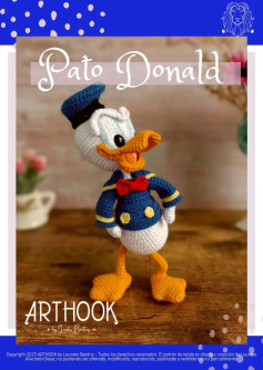 Patrón de tejido a crochet para Pato Donald (Donald Duck) - Parte 1: Brazos, Patas y Cuerpo