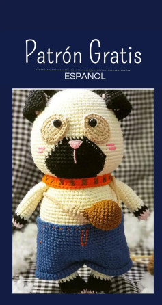 Patrón Gratis Amigurumi Perro Pug Lulu
