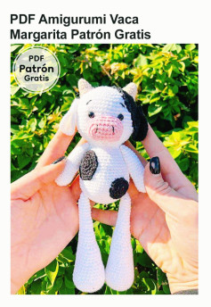 Patron Gratis Amigurumi Vaca Margarita - PDF Tutorial