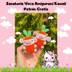 Patrón Gratis: Búp bê bò mặc trang phục cà rốt dễ thương