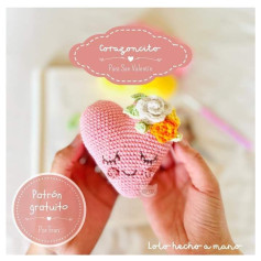 Patron gratis Corazoncito amigurumi San Valentin