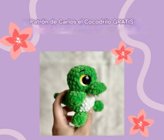 Patrón Gratis de Crochet: Carlos el Cocodrilo Amigurumi Verde