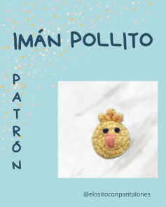 Patrón gratis de crochet para hacer un imán pollito amarillo