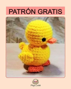 Patrón gratis de patito amarillo amigurumi