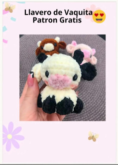 Patrón Gratis de Vaquita Amigurumi de Peluche