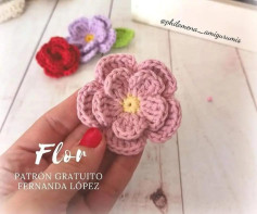 Patron Gratis Flor Mochada: Tutorial Paso a Paso