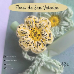 Patrón Gratis: Flores de San Valentín Amarillas