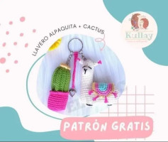 Patrón Gratis Llavero Alpaca y Cactus: Guía Paso a Paso para Crochet Amigurumi