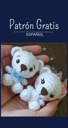 Patrón Gratis Pareja de Ositos Amigurumi