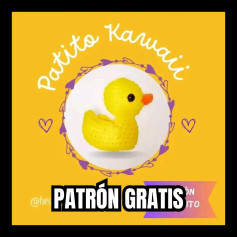 Patrón Gratis Patito Kawaii Amarillo de Madera