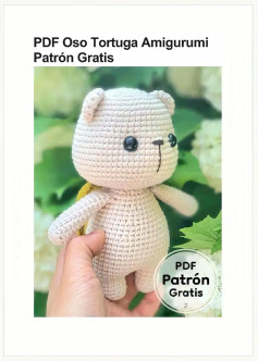 Patrón Gratis PDF Oso Tortuga Amigurumi