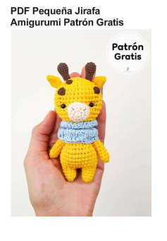 Patron Gratis Pequeña Jirafa Amigurumi Amarilla