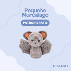 Patrón Gratis Pequeño Murciélago Amigurumi Gris