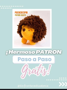 Patrón Gratis Puercespín Amigurumi: Paso a Paso Nivel Intermedio