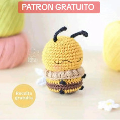 Patrón Gratuito Amigurumi Abejita Honey Baby - Tutorial de Crochet