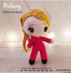 Patrón Gratuito Amigurumi Britney Spears