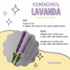 Patrón gratuito de lavanda tejida a crochet