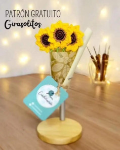 Patrón Gratuito Girasolito: Guía Paso a Paso para Móc Len Hoa Hướng Dương